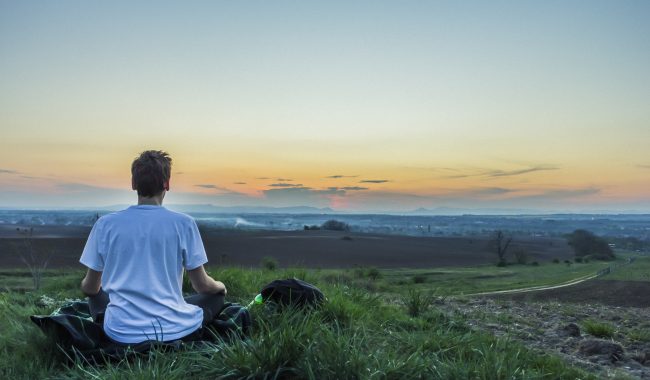 sitting in nature, tips to combat stress