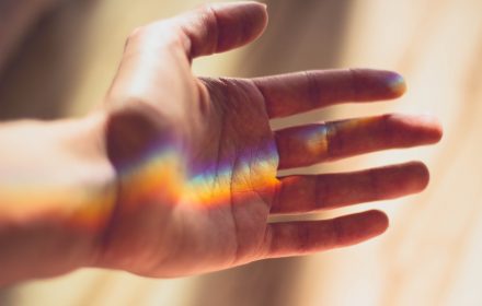 supporting LGBT children, pic of rainbow on hand
