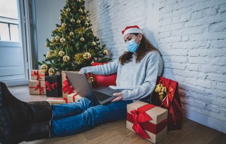 coping at christmas, sad woman by xmas tree