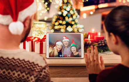 covid christmas, video call over ipad