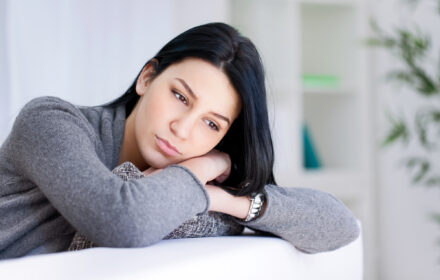 Stop ruminating, woman deep in thought