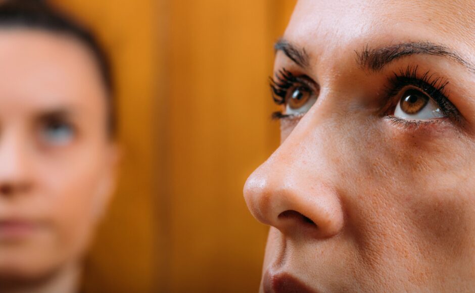 EMDR Therapy, woman looking up
